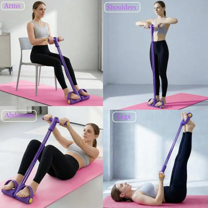 Pedal Resistance Bands with Handles, Multifunction Tension Rope for Arm, Leg, Waist and Shoulder Training