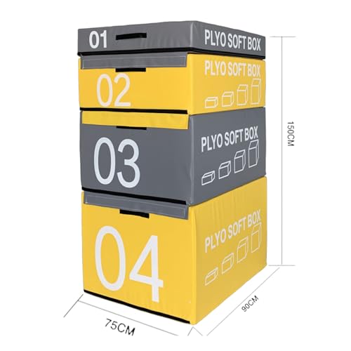 Jump Box, Soft Foam Box, Professional Physical Training Combination Box, Used for Home Gym and Outdoor Exercise. Suitable for Agility Training and Speed Training. - color: A