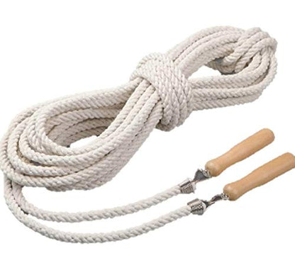 ACEONE Long Jump Rope, Multiplayer Skipping Rope with Wooden Handle for Kids and Adult, Team Group Jumping Rope for School Sport and Outdoor Activity - size: 32.8ft