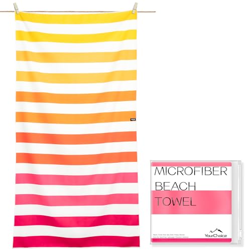 Your Choice Microfiber Beach Towel Sand-Free Quick Dry (67"x35"/60"x30") - color: R-beach Sunrise, size: Extra Large(67x35")