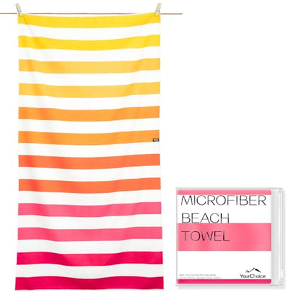 Your Choice Microfiber Beach Towel Sand-Free Quick Dry (67"x35"/60"x30") - color: R-beach Sunrise, size: Extra Large(67x35")