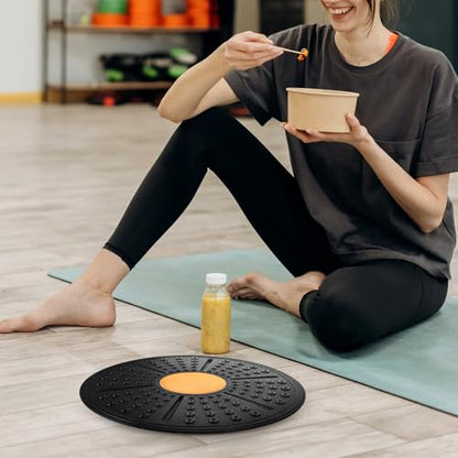 KESYOO Adjustable Wobble Board Balance Trainer with Non-slip Surface for Core Stability and Rehabilitation PP Material Half Stability Board for Home Gym and Physical Therapy