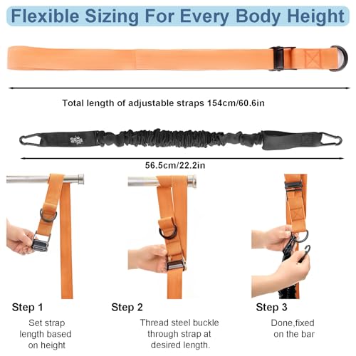 Pull Up Assistance Bands, Adjustable Heavy Duty Assisted Bands for Pull Ups - color: Orange