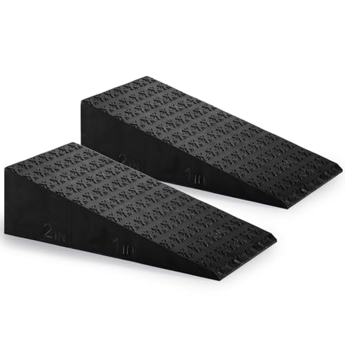 2 Pack Squat Wedge Block, Non-Slip Slant Board for Heel Elevated Squat, Calf Stretch, Home Gym, Enhance Mobility and Strength Performance