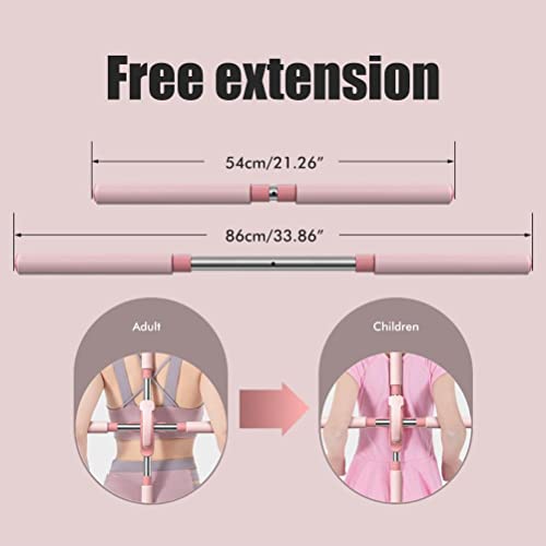 Posture Corrector, Retractable Back Support Stick for Adults and Kids, Adjustable from 21-34 Inches with Humpback Correction Tool to Relieve Neck and Back Discomfort