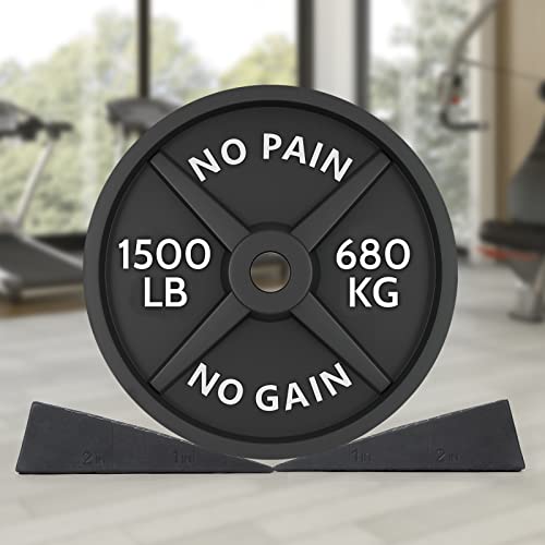 Squat Wedge for Easier Squats: 2-Pack Non-Slip Blocks with Guides | Improve Knees Ankles Mobility for Split Squats Weightlifting Deadlitf Fitness Enthusiasts Home Exercisers Daily Workout