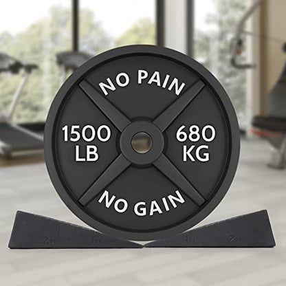 Squat Wedge for Easier Squats: 2-Pack Non-Slip Blocks with Guides | Improve Knees Ankles Mobility for Split Squats Weightlifting Deadlitf Fitness Enthusiasts Home Exercisers Daily Workout