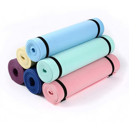 Sports Fitness Mat Exercise Body Building Blanket Nonslip Exercise Pad Gymnastics Mat Fitness Equipment Sports Supplies - color: Sky Blue