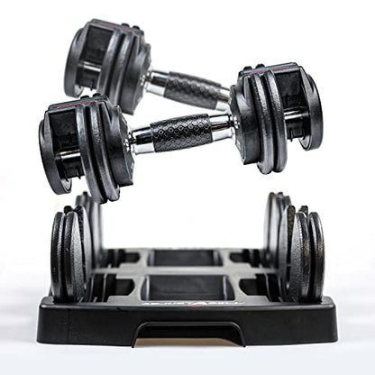 CAP ADJUSTABELL Adjustable Dumbbell Weights - Singles & Pairs | 12.5 lb, 25 lb & 55 lb | Multiple Handle Options - size: 12.5 lb - Honeycomb Chrome and Black Handle, style: Pair