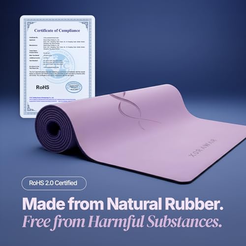 Natural Rubber Workout Mat with Bag | Thick Rubber mat 4.5 mm | Non Slip Yoga Mat Non Slip| Gym Mats for Home Gym Floor Mat, Home Exercise Mats for Home Workout Accessories, Fitness Mat, Workout Mats for Home Gym, Yoga Matt, Stretching Mat, Thick Exercise