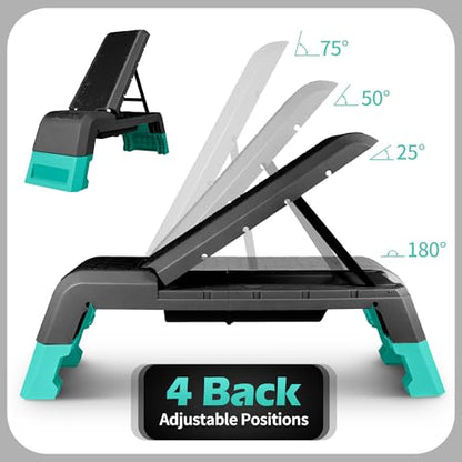 leikefitness Exercise Step Platform, Multifunctional Aerobic Deck - color: Black