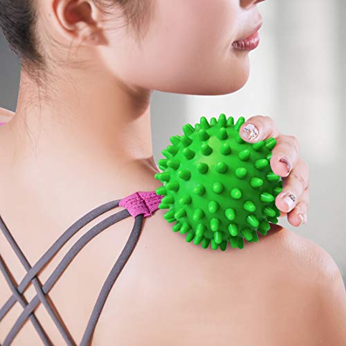 PGYUD Professional Massage Balls Foot Ball Foot Massager Spiky Roller for Deep Tissue Trigger Point Plantar Fasciitis Reflexology Stress Therapy Myofascial Release(Green)