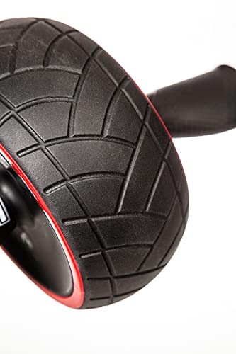 Iron Gym IRG013 Speed Abs Complete Ab Workout System, Abdominal Roller Wheel, 9.4 x 3.6 x 7.9, Black/Red