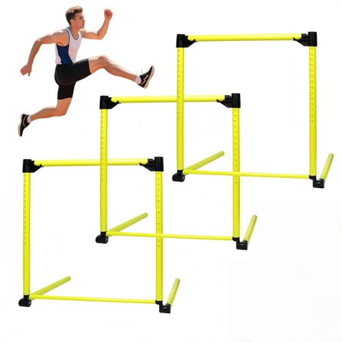 3 Pack Adjustable Height Hurdles Training Equipment, 12-26 Inch