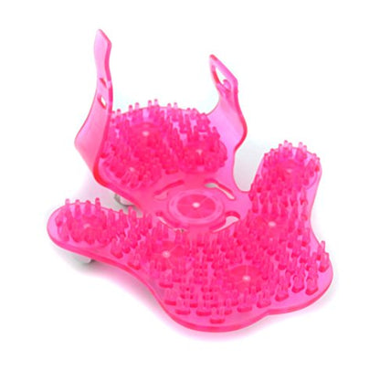 SAMYO Palm Shaped Massage Glove Body Massager with 9 360-degree-roller Metal Roller Ball Beauty Body Care (Pink)