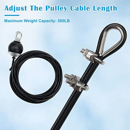 17Pcs Cable Attachments for Gym, Solid Rope Attachment for 5mm Fitness Pulley Machine Gym Equipment for Home Gym Cable Replacement Parts Rope (17)