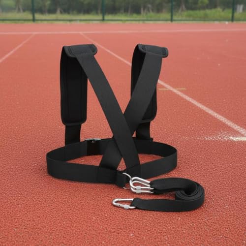 Generic Speed Training Sled Harness Resistance Training Harness Design Fitness Equipment for Outdoor, Black, Standard Version