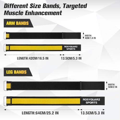 BFR Booty Bands for Men/Women Glutes, Blood Flow Restriction Bands Plan for Arm Muscle Building, Adjustable Velcro Occlusion Bands Workouts,Quality Fabric Bands for Squat Butt &Thigh