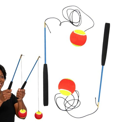 Shoulder Reliever Ball Swing – Rubber Arm Relief Fitness Trainer with 35cm Rod and 6.5cm Ball | Indoor and Outdoor Exercise Tool for Home, Gym, Office, Ánd Daily Stretching