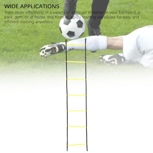 Agility Ladder, Complete Speed Training Equipment Set PE Nylon Material Soccer Cones with Running Umbrella for Football Basketball Soccer Training Kids Youth Adults