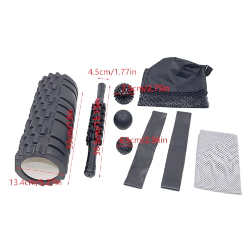 1 Set Yogas Foam Rollers Set with Massage Stick and Balls Massage Accessories for Muscle Recovery Stretching Workout