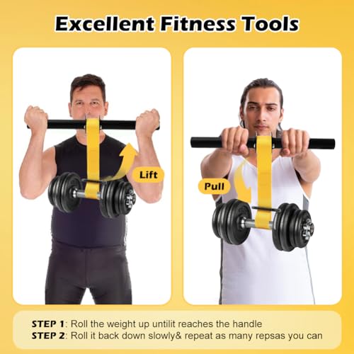 Forearm Strengthener and Wrist Roller,Forearm Trainer with Thicker Handle and Adjustable Strap,Grip Strength Trainer for Hand, Wrist