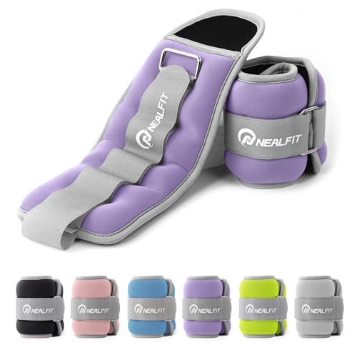 Ankle Weights 1/2/3/4/6/10 LBS for Men Women Kids, Leg Arm Wrist Weights with Adjustable Strap for Running, Aerobics, Strength Training, Physical Therapy, Fitness - color: Purple, size: 3 lbs x 2 (6LB Pair)