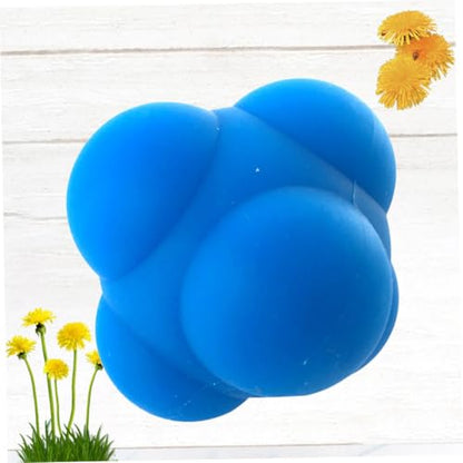 Hexagonal Silicone Reaction Ball for Agility Training Bounce Trainer for Reflex and Hand-Eye Coordination Six-Sided Workout Sphere for Men and Women