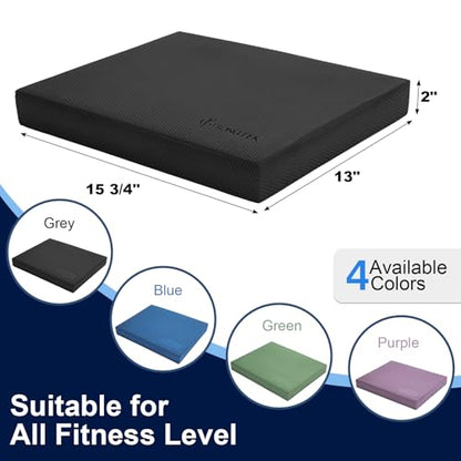 StrongTek Professional Foam Exercise Balance Pad - 15.8" x 13" x 2", High-Density TPE Foam Knee Pad, Non-Slip & Water-Resistant, for Balance Training, Physical Therapy, Yoga, and More