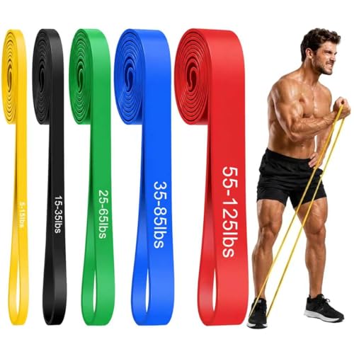 Resistance Bands for Working Out, Pull Up Assistance Bands for Men & Women, Exercise Bands for Full-Body Training, Physical Therapy, Fitness, Stretch Workout Bands at Home, Gym