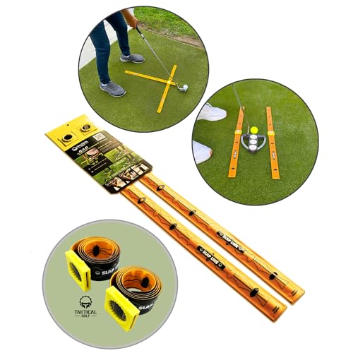 Compact Golf Alignment Sticks & Swing Aid – Pocket-Sized Modular Ruler System to Fix Slice, Takeaway, Stance, Putting & Posture | Indoor & Outdoor Golf Training Tool