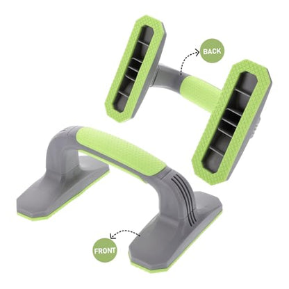 YARNOW Pushup Stands for Home Workout Equipment Non Slip Handles for Strength Training Safe and Reliable Grip - color: Green