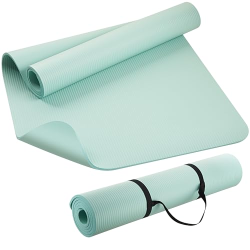 KEEP Extra Thick NBR Yoga Mat for Women & Men, 10mm Thick, 72”x32” Large Exercise Mat with Non-Slip Workout Mat for Yoga, Pilates, Stretching, Meditation – Wide & Cushioned Fitness Mat