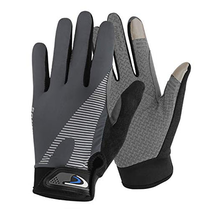 Summer Cooling Cycling Gloves Full Finger Touch Screen for Women Men Breathable Non-slip Motorcycle Mountain Bike Riding Gloves Road Bicycle BMX Lifting Fitness Climbing Workout Exercise Golf Gloves