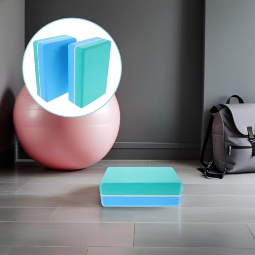 2pcs Eva Non-slip Yoga Blocks for Stretching Exercises, High Density Lightweight Foam Bricks for Men and Women Fitness, Balance, Pilates, and Meditation