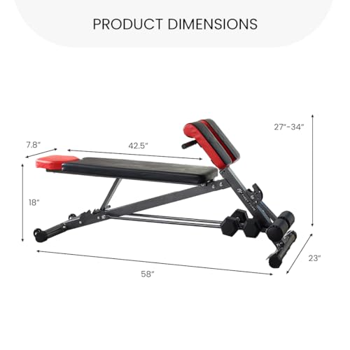 Finer Form Multi-Functional Adjustable Weight Bench and Roman Chair