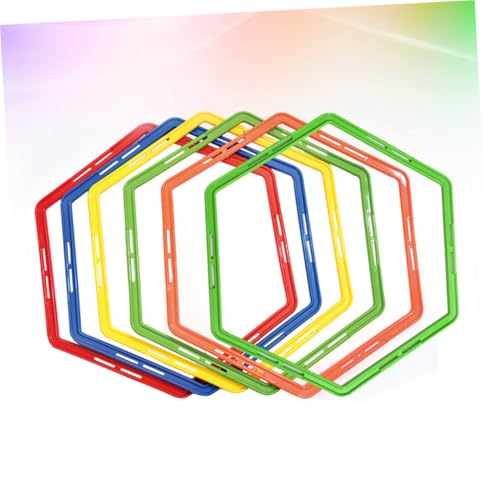 Fitness Ring Set 6 Pcs Soccer Agility Training Set Durable for Soccer Football Basketball Endurance Muscle Training Random Color
