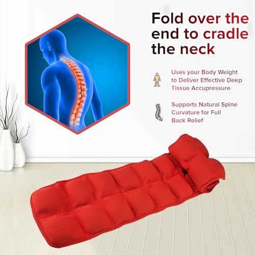 Microwavable Heated Acupressure Back Stretcher by Hot Spine - Full Back and Neck Decompression, Spine Alignment, and Deep Tissue Therapy with 24 Heated Massage Sections for Ultimate Back Pain Relief