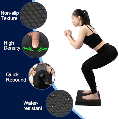 StrongTek Professional Foam Exercise Balance Pad - 15.8" x 13" x 2", High-Density TPE Foam Knee Pad, Non-Slip & Water-Resistant, for Balance Training, Physical Therapy, Yoga, and More