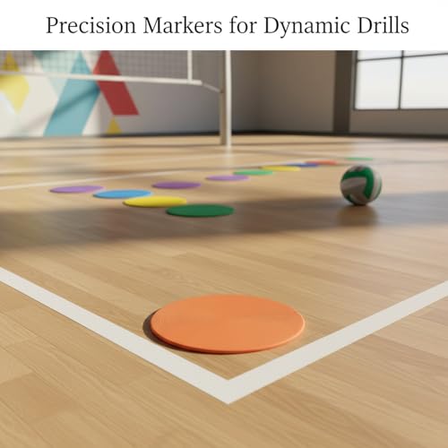 Flat Training Disc, Low-Profile TPE Marker for Soccer Agility Drills and Field Marking, 9.1 x 9.1 Inches (1 PC)