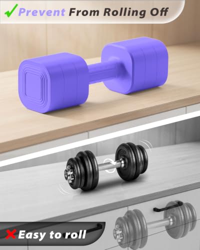 Ragebby Adjustable Dumbbell Set of 2, Weights for Men and Women at Home - color: PURPLE, style: 10LB(5LB Pair)