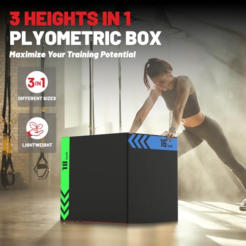 papababe 3-in-1 Jump Box, Anti-Slip, High-Density Foam - style: 16 x 18 x 20 inch (30 lb)