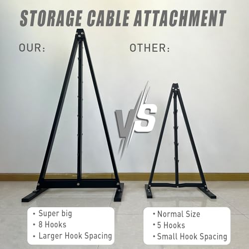BLUSLM Lat Pull Down Bar Gym Accessory Rack, Lat Pulldown Attachments Cable Attachment Storage Rack for Mag Grip - Home Gym Fitness Heavy Duty A-Frame Stand - color: BIG S-ZHIJIA