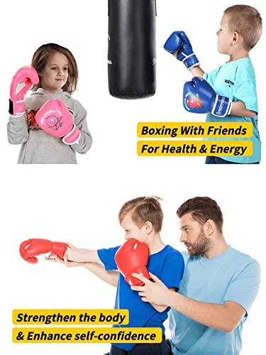 Upgrade Kids Boxing Gloves for 3-8 Year Boys and Girls, Toddler Boxing Gloves for Kids Training, Boxing Gloves Kid Sparring for Punching Bag, Kickboxing, Muay Thai, MMA