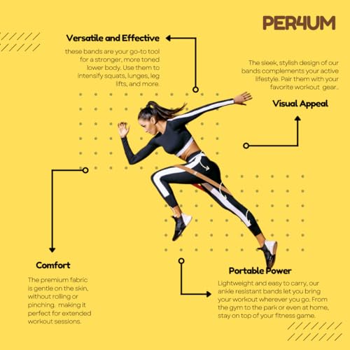 Fabric Booty Bands for Women - Resistance Set of 3 Light Medium Heavy - Non-Slip Exercise Bands for Butt Legs and Glutes Workout with Travel Bag