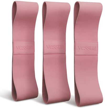 Premium Loop Resistance Bands Set - Non Slip Fabric Booty Bands for Glutes & Legs (Light, Medium, Heavy) | Hip Bands for Pilates, Strength Training & Home Workouts