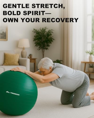 Trideer Exercise Ball for Physical Therapy, Core Strength, Stability & Balance Training, Swiss Ball for Yoga, Fitness & Rehabilitation