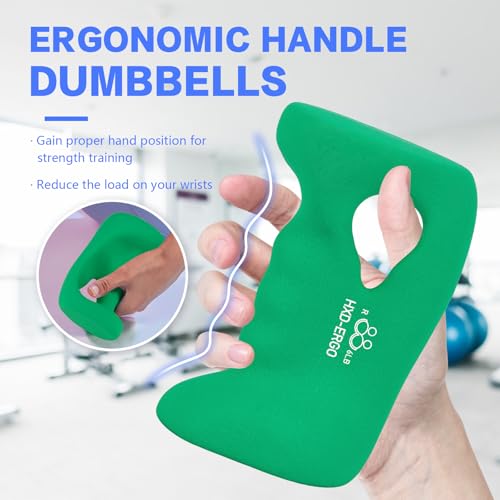 HXD-ERGO Ergonomic Dumbbells Weights Set-Hand Weights for Women at Home, Ear Dumbbells Weights for Pilates, Yoga, Jogging,StrengthTraining - color: 6 LBS