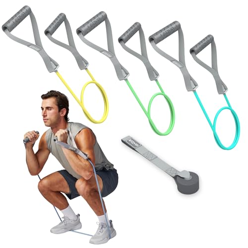 EQYP Power Tube Resistance Bands with Handles – Multi-Pack Exercise Bands for Home Workouts - size: 20lbs-40lbs with Handle