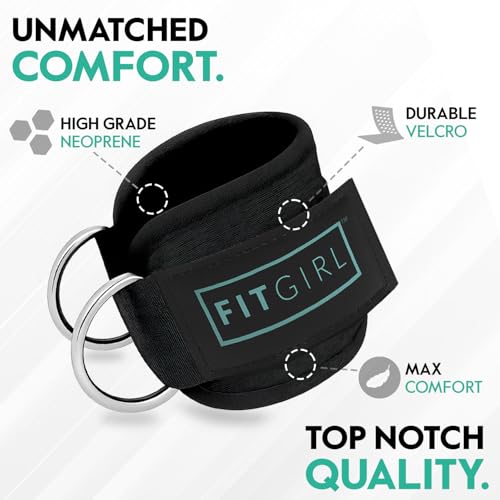Ankle Strap for Cable Machine – Premium Padding and Comfort for Cable Exercise Machines, Cable Exercise Attachment for Home & Gym, Glute Workouts - Kickbacks, Leg Extensions, Hip Abductors